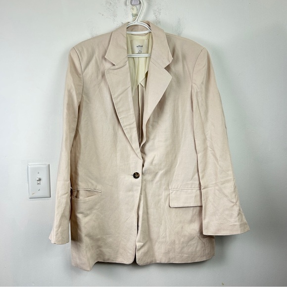 Aritzia Wilfred Linen & Lyocell Blend Blazer - Picture 2 of 6